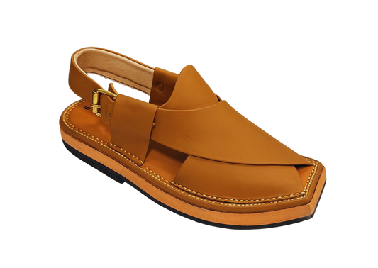 HANDMADE PESHAWRI CHAPPAL KAPTAN  | CAMEL COLOR