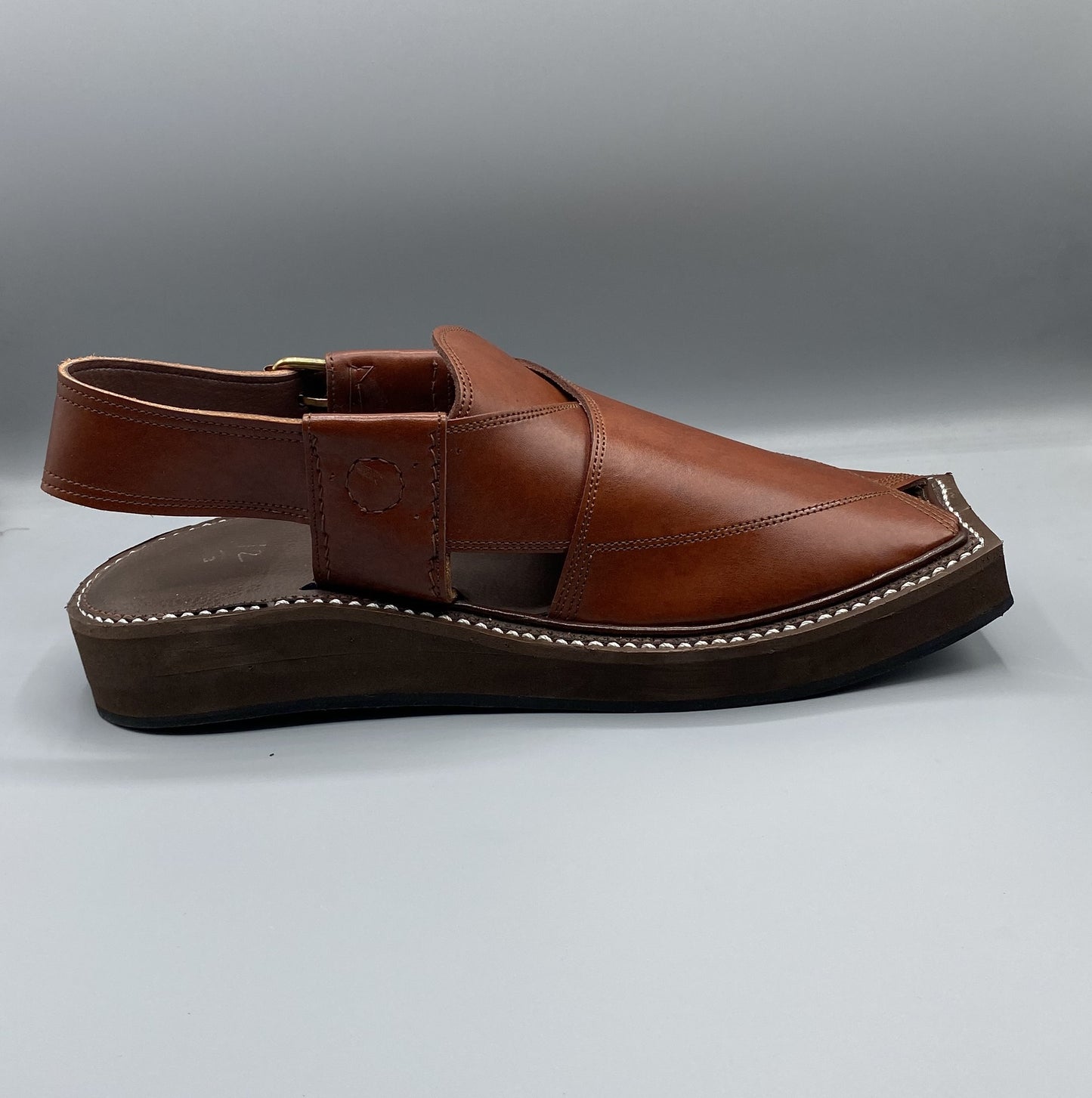 HANDMADE PESHAWARI CHAPPAL KAPTAN | BROWN SQUARE