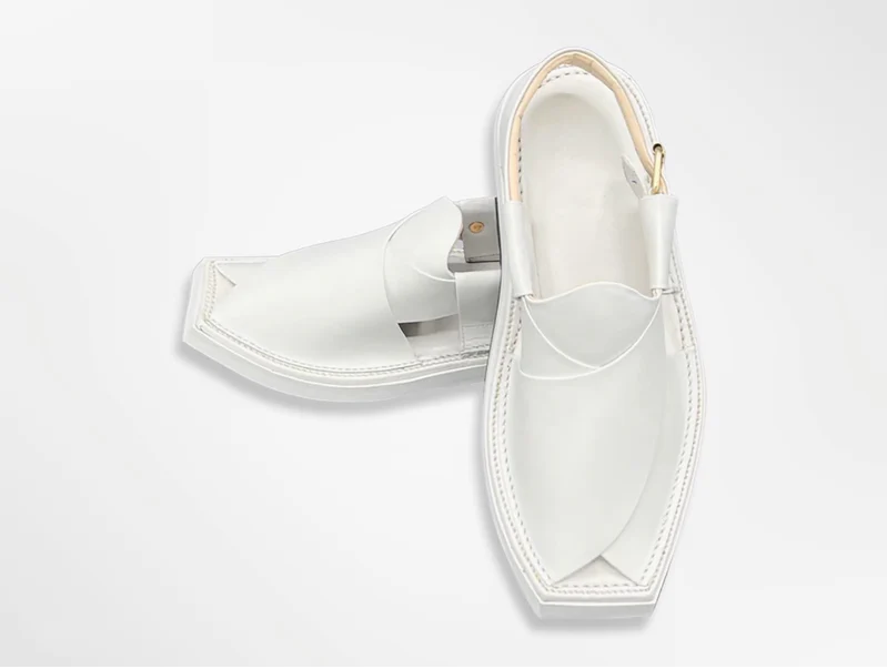 HANDMADE PESHAWARI CHAPPAL KAPTAN | WHITE